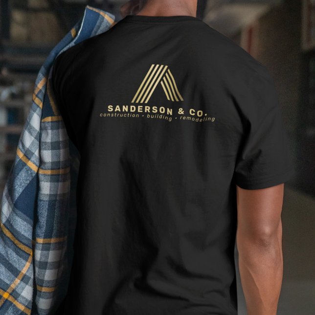 Gold builders construction employee staff black T-Shirt (Von Creator hochgeladen)