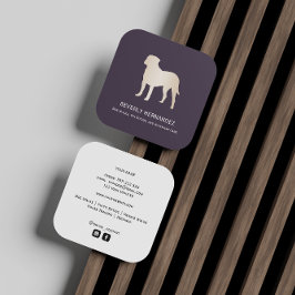 Gold Bullmastiff Dog Walker Trainer Welpensitter Quadratische Visitenkarte