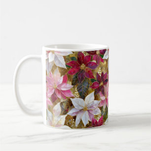 Gold Burgund Weinbronze Rosa Rot Weiß Weihnachtsst Kaffeetasse