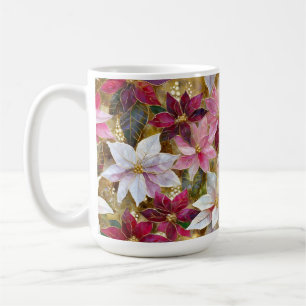 Gold Burgund Weinbronze Rosa Rot Weiß Weihnachtsst Kaffeetasse