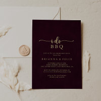 Gold Burgundy I Do GRILLEN Engagement Party