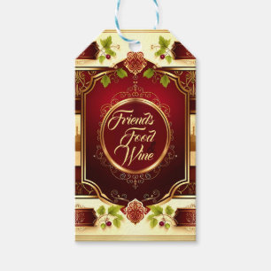 Gold Burgundy Maroon Good Friends Geschenk feierli Geschenkanhänger
