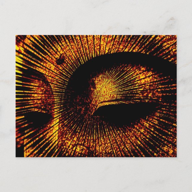 Gold Burst Buddha Postcard Postkarte (Vorderseite)