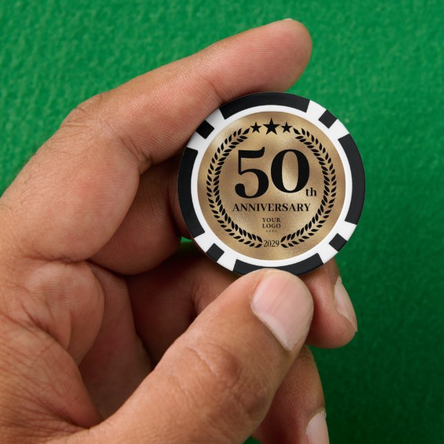 Gold Business 50th Anniversary Pokerchips (Hand)