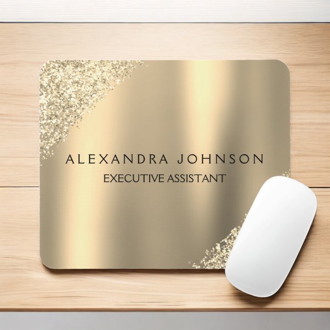 Gold Business Beruflich Sparkle Glitzer Mousepad (Von Creator hochgeladen)