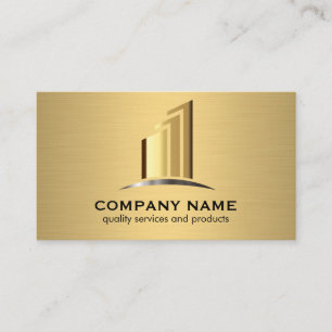 Gold-Business-Logo Real Anwesen Gebäude Visitenkarte