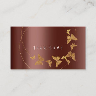 Gold Butterfly Brown Influencer BLOGGER WRITERŌ Visitenkarte