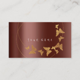 Gold Butterfly Brown Influencer BLOGGER WRITERŌ Visitenkarte
