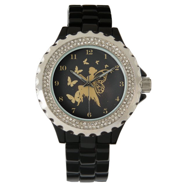 Gold Butterfly Fairy Armbanduhr (Vorderseite)