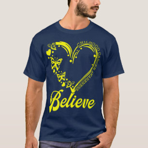 Gold Butterfly glaubt Krebsbewusstsein bei Kindern T-Shirt