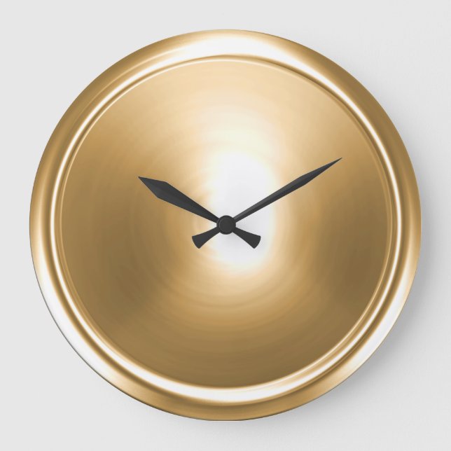 Gold Button Große Wanduhr (Vorderseite)