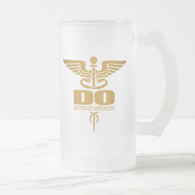 Gold Caduceus (DO) Mattglas Bierglas (Rechts)