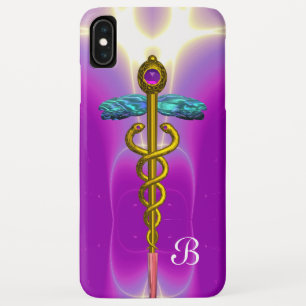 GOLD CADUCEUS MEDIZINISCHES MONOGRAMM, Pink Fuchsi Case-Mate iPhone Hülle