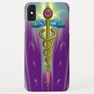GOLD CADUCEUS MEDIZINISCHES SYMBOL, Aquamarin grün Case-Mate iPhone Hülle