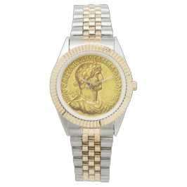 Gold Caesar Antiquires Münzwahl Armbanduhr