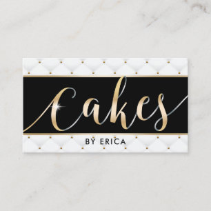 Gold Cake Typografie Konditorei Koch Luxusbäckere Visitenkarte