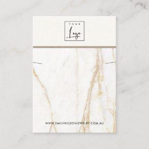 GOLD CALACATTA MARBLE NECKLACE BRACELET DISPLAY VISITENKARTE