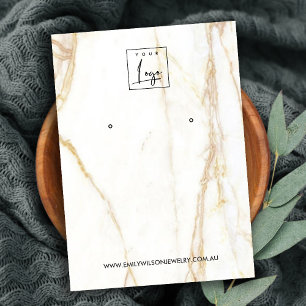 GOLD CALACATTA MARBLE STUDIE EARRING DISPLAD KARTE