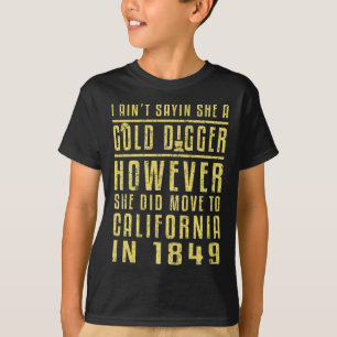 Gold California rush Black History Gift politisch T-Shirt