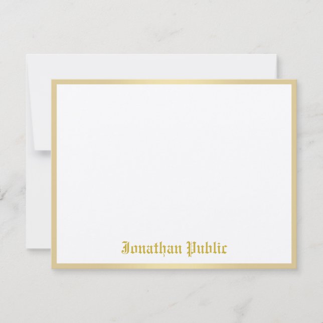 Gold Calligraphié Nom Modèle Classic Look Chic (Devant)