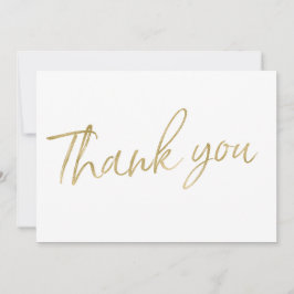 Gold Calligraphy Hand Letter Wedding "Danke. Dankeskarte