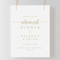 Gold Calligraphy Probe Dinner Begrüßungszeichen