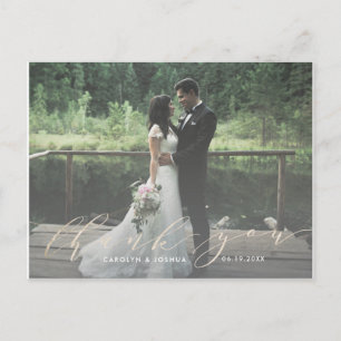 Gold Calligraphy Script Foto Vielen Dank Imitate F Postkarte