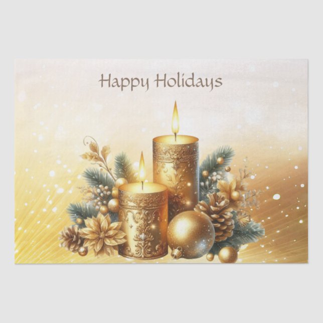 Gold Candles Weihnachtsartikel Seidenpapier (Vorderseite)