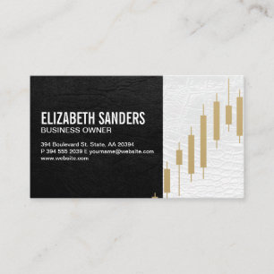 Gold Candlestick Logo Visitenkarte