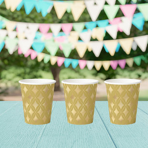 Gold Carnival Harlequin Diamonds Pappbecher