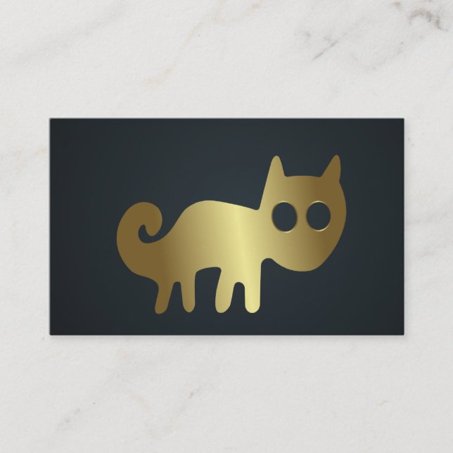 Gold Cat Logo Visitenkarte (Vorderseite)