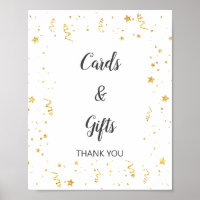 Gold Celebration Cards & Gifts Sign
