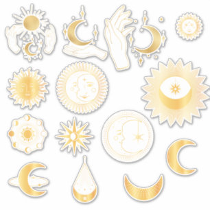 Gold Celestial Sticker Set