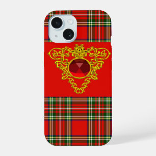 GOLD CELTIC COEUR, RUBY, ROUGE VERT ÉCOSSE TARTAN