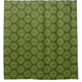 Gold Celtic Kleeblatt Muster Duschvorhang