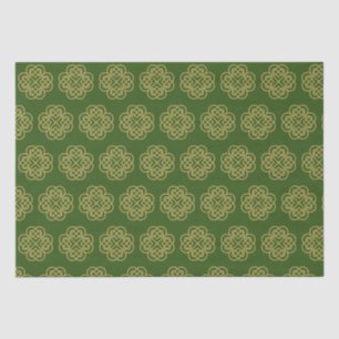 Gold Celtic Kleeblatt Muster Seidenpapier