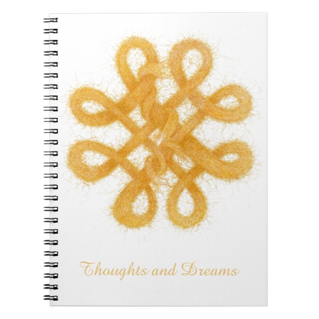 GOLD CELTIC KNOT 6.5x8.75 Spiral-Notebook Notizblock (Vorderseite)