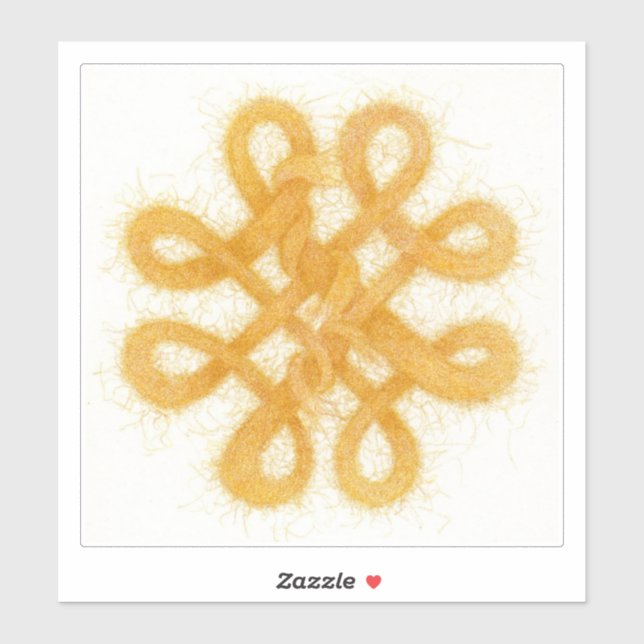 GOLD CELTIC KNOT 8" Vinyl Sticker (Blatt)