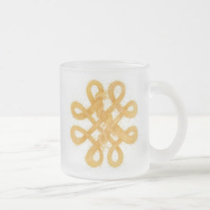 GOLD CELTIC KNOT Mattiert Glass Tasse