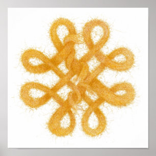 GOLD CELTIC KNOT Poster Druck