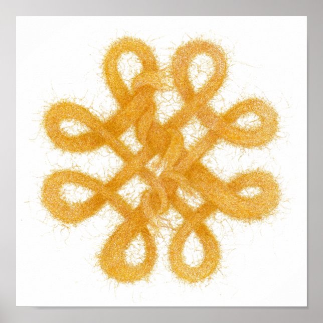 GOLD CELTIC KNOT Poster Print (Vorne)