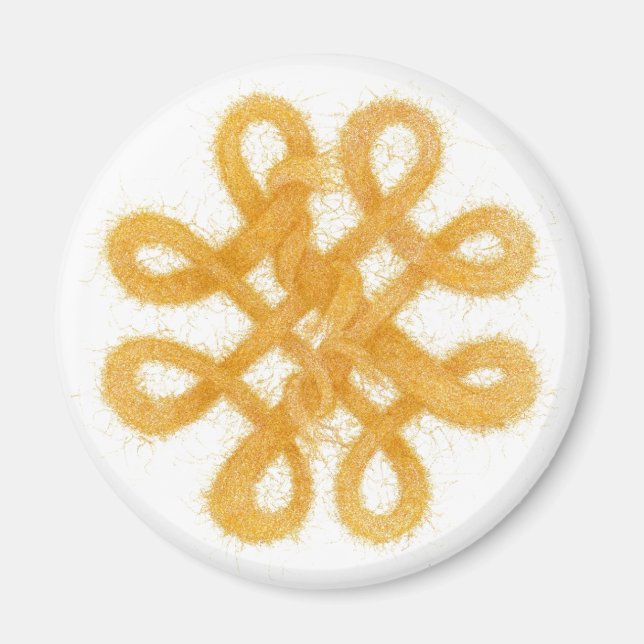 GOLD CELTIC KNOT Round Magnet (Vorne)