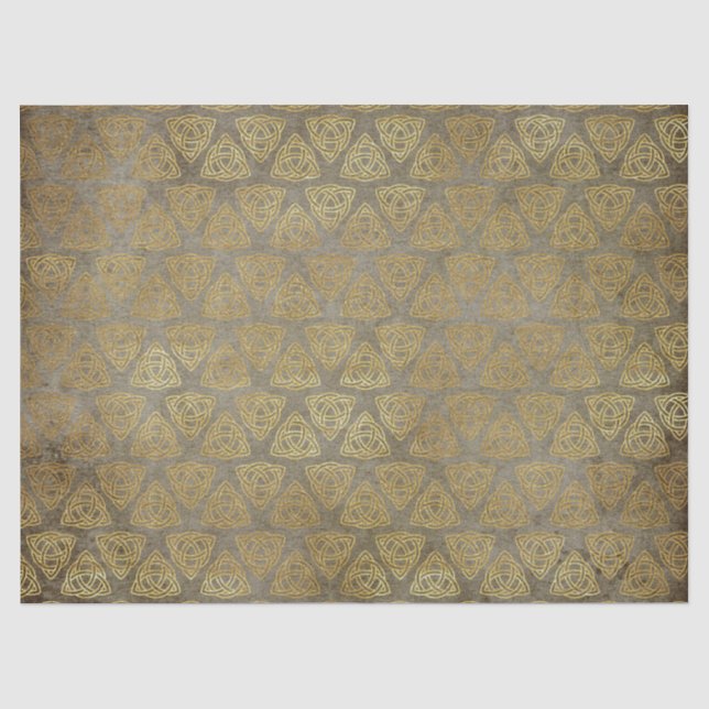 Gold Celtic Trinity Knot Decoupage Tissue Paper Seidenpapier (Vorderseite)