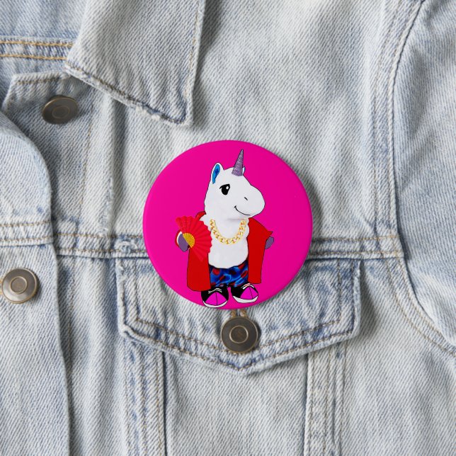 Gold Chain Shade Fan Unicorn Button (Beispiel)