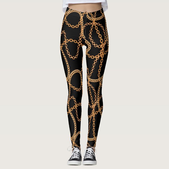 Gold Chains Luxury  Leggings (Vorderseite)