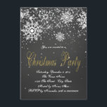 Gold Chalkboard Snowflake Weihnachts-Party Einladung<br><div class="desc">Hübsche rustikale weiße Kreide mit Goldtext Schneeflocke Weihnachtskreide Party Einladung. Diese schlichte,  elegante,  rustikale Schneeflocken-Weihnachtsweihnachtsweih-Party Einladung in Schwarz und Gold lässt sich leicht an Ihre Veranstaltung anpassen,  indem Sie Ihre Details in den Schriftart-Stil und den Wortlaut Ihrer Wahl einfügen.</div>