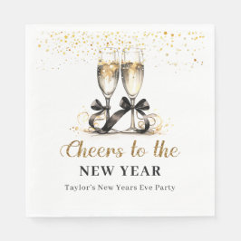 Gold Champage Silvester Party Paper Napkin Serviette