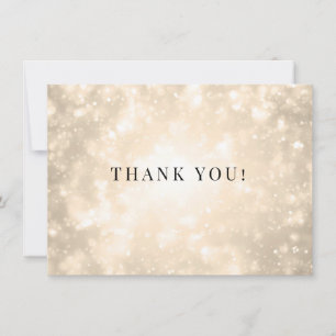 Gold Champagne Bokeh Mariage Merci Note