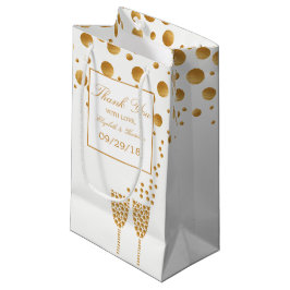 Gold Champagne Bubbles Wedding Kleine Geschenktüte