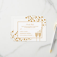 Gold Champagne Bubbles Wedding